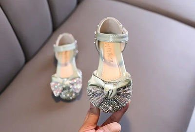 Sandals Toddler Girl Childrens Shoes Pearl Rhinestones Shining Kids Shoes Baby Girls Shoes Girls Thong Sandals