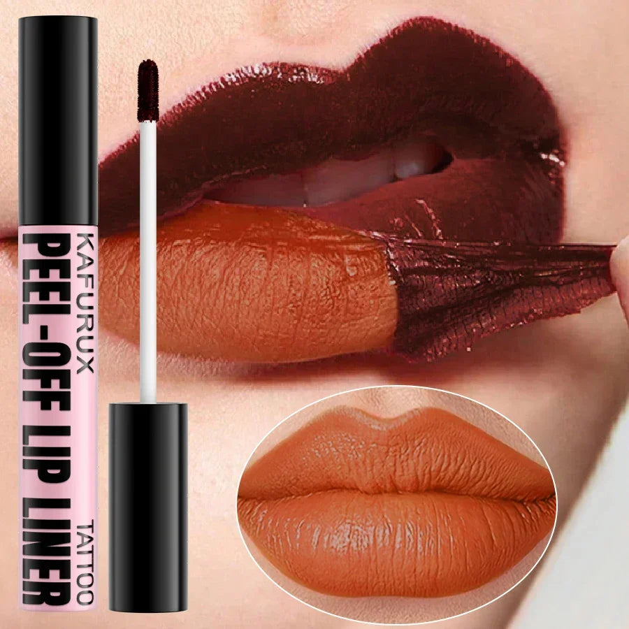 7 Colors Peel Off Lip Stain Reveal Long Lasting Waterproof Pink Lip Tint Transfer Proof Non-stick Cup Natural Makeup Lip Gloss