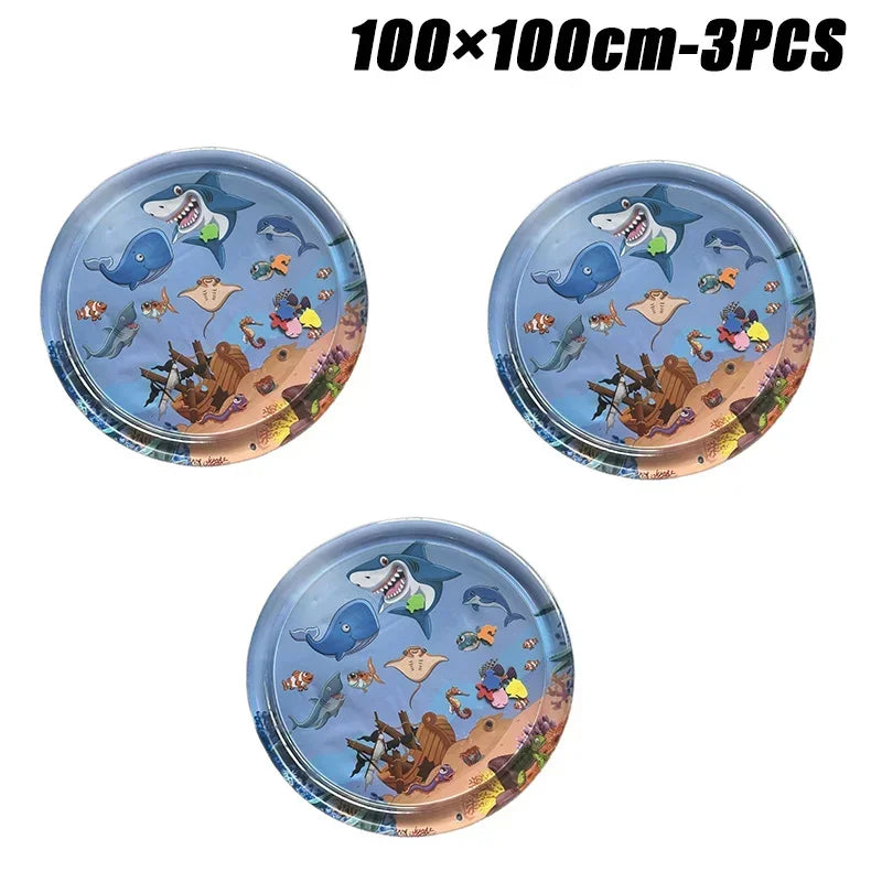 Summer Toys Baby Water Mat PVC Inflatable Cushion Infant Toddler Water Play Mat for Children Early Education Developing Baby Toy