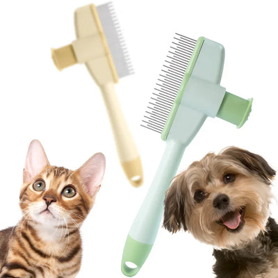 Pet Comb Cat Grooming Massage Brush Dual-Purpose Comb for Cats/Dogs Professional Open Knot Pet Hair Removal Brush Durable