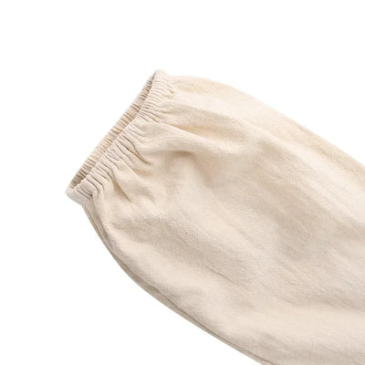 Vintage Cotton Linen Long Sleeve Dress Women Casual Autumn Maxi Robe V Neck Tiered Loose Vestido