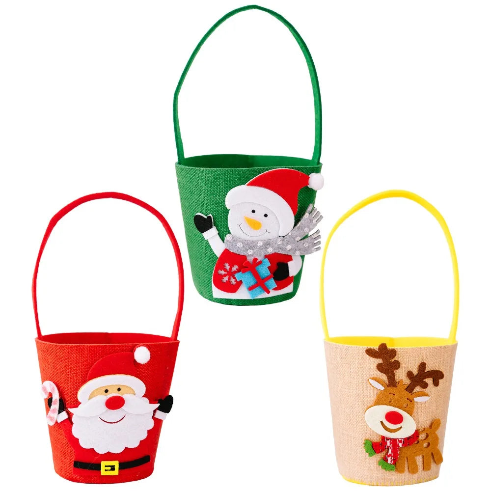 Christmas Gifts Bags Cute Santa Snowman ELK Storage Bags Chocolate Cookies Candy Bags for Christmas Birthday Party Decorations