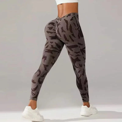 Women V-waist Printed Seamless Leggings