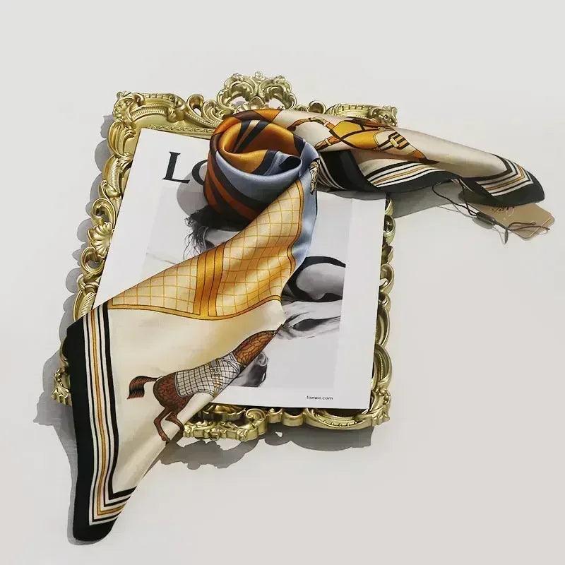 Nordic style square scarf autumn and winter silk