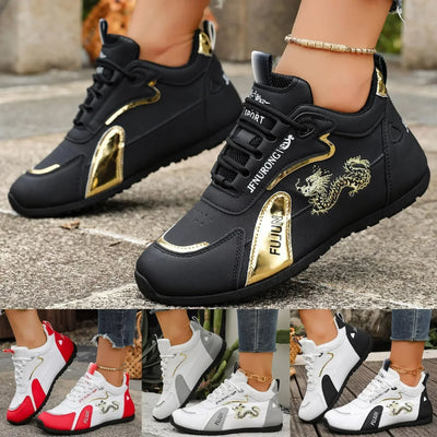 Women Designer Sneakers 2025 Summer Leather Waterproof Casual Sports Shoes Women Lightweight Breathable Anti-Slip Platform Shoes