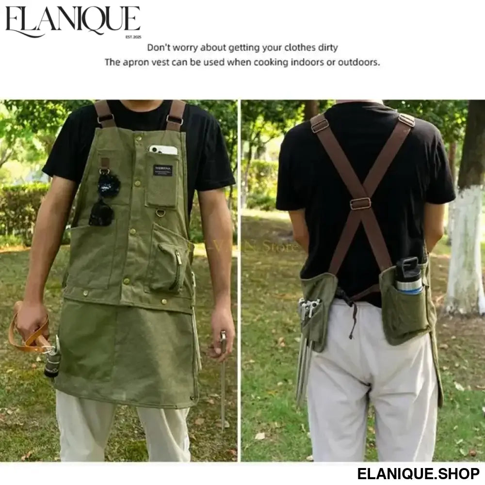 Outdoor BBQ & Fishing Vest – Multifunctional Camping Apron for Men & Women