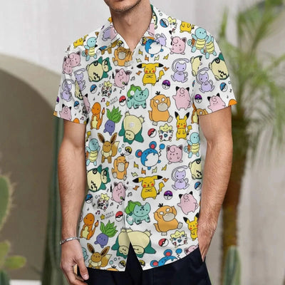 Summer Men's Shirt Cute Animal Print  Shirt