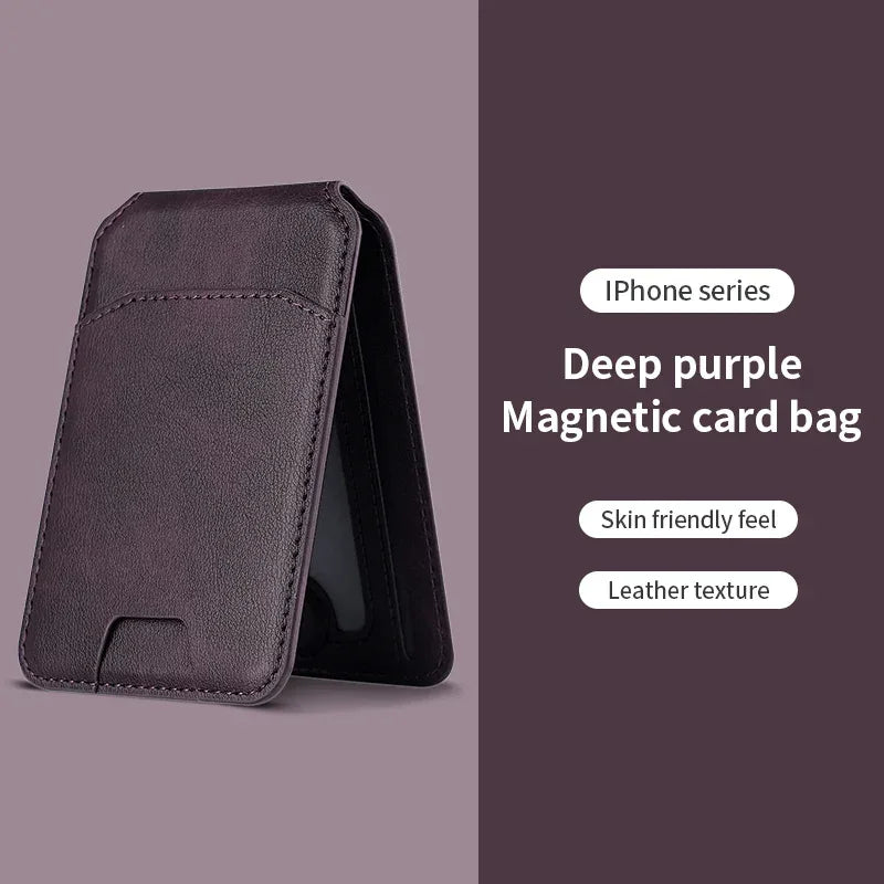 Luxury For Magsafe Magnetic Leather Wallet Holder Case For iPhone 16 15 14 13 12 Pro Max Card Holder Phone Bag Cover Accessories