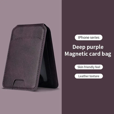 Luxury For Magsafe Magnetic Leather Wallet Holder Case For iPhone 16 15 14 13 12 Pro Max Card Holder Phone Bag Cover Accessories