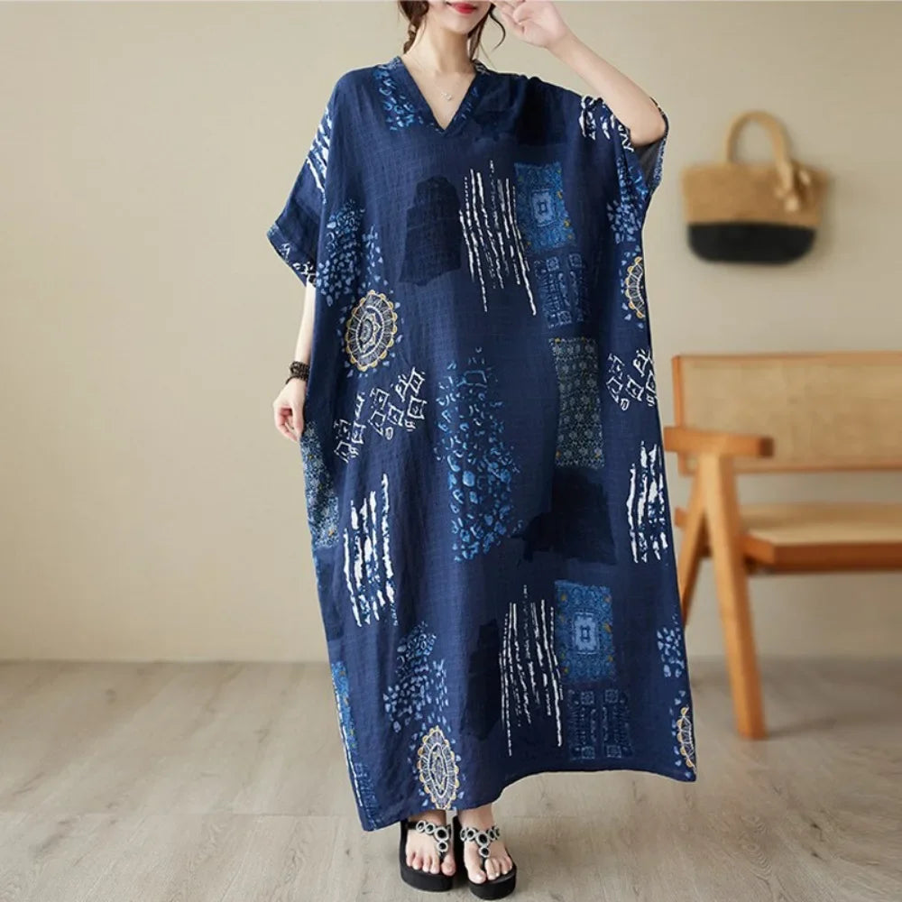 Summer Dress for Women Clothing Streetwear Ethnic Style Bohemian Beach Vintage Clothes Casual Fashion Harajuku Loose Streetwear