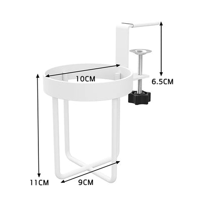 1PC Desk Cup Holder Shelf Universal Fixed Cup Holder For Coffee Mugs Water Bottles Cup Clamp Holder At The Table Storage Rack