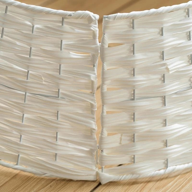 Christmas Tree Skirt Retro Round Basket Xmas Trees Foot Decor Collar for Home Festival Party Background Decoration Gift Supplies