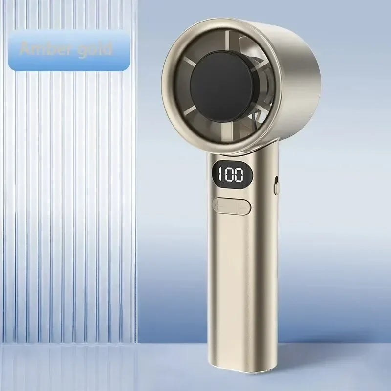 Portable Hand Fan 120 Wind Speeds Mini Bladeless Handheld Fan USB Rechargeable Personal Highspeed Fans Electric Eyelash Fan