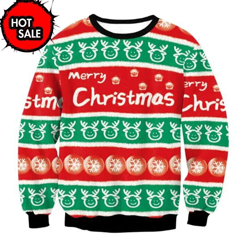 New Mens Christmas Jumper Sweatshirt Funny Humping Reindeer Climax Tacky Ugly Xmas Sweater Tops Couple Crew Neck Party Sweaters