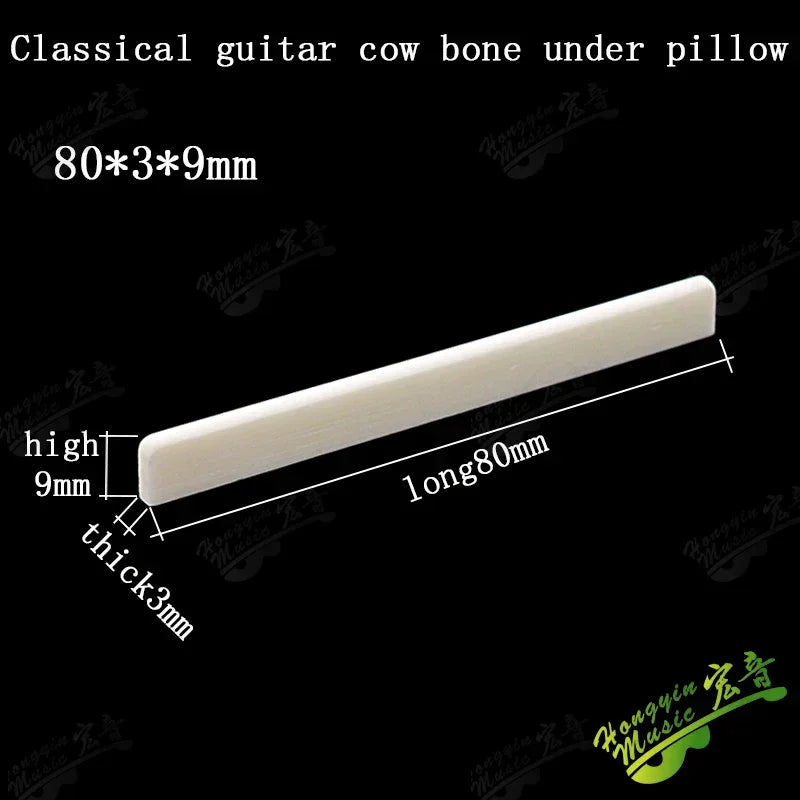 Acoustic guitar  and 4 5 6 7 12String Bass guitar nut slotted, upper and lower nuts slotted in various sizes Made of Bovine bone