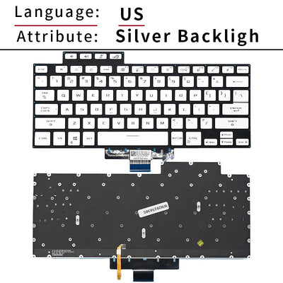 US Russian Backlit Keyboard For ASUS Zephyrus ROG M16 GU603 GU603H GU603ZX GU603ZU GU603ZW RGB Colorful Gaming Laptop Keyboards