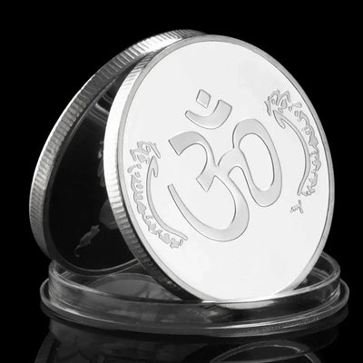 The Legend of Ganesha Collectible Souvenir Coin Basso-Relievo Silver Plated Coin Hinduism Commemorative Coin