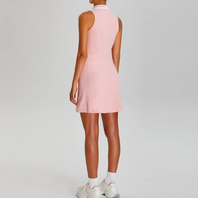 Women's Collar Sports Dress for Outdoor Golf Tennis Fitness Running Speed Dry Badminton - Quick-Drying Comfortable Active Wear