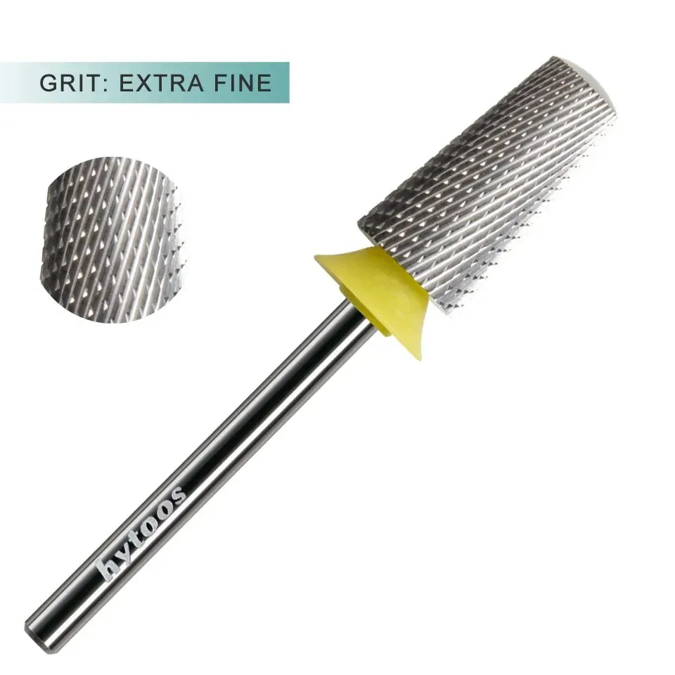 HYTOOS Safety Tapered Nail Drill Bits 3/32 Smooth Top Carbide Drill Bits for Nails Electric Drills File Accessories Removal Gel