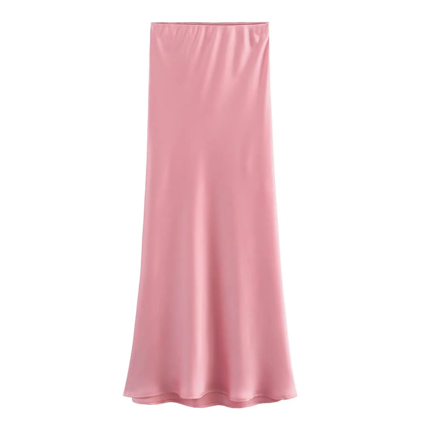 Satin Skirt Woman High Waist Elegant Long Skirts For Women Fashion Summer Midi Skirt Office Women's Skirts