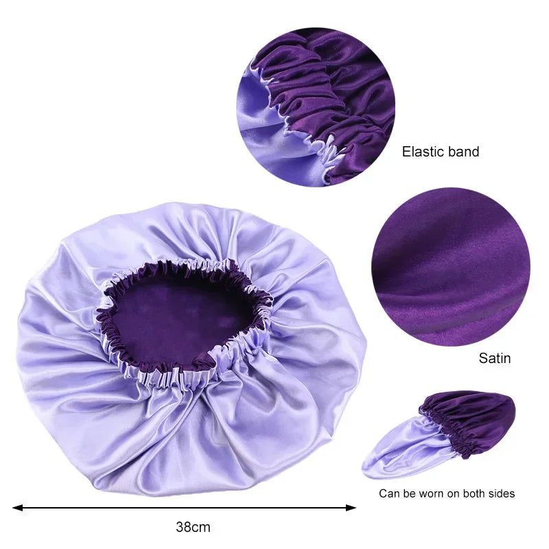 Silk Hair Bonnet for Sleeping Satin Bonnet for Natural Hair Silk Hair Wrap Satin Bonnet Cap Night Sleep Hat Silk Turban