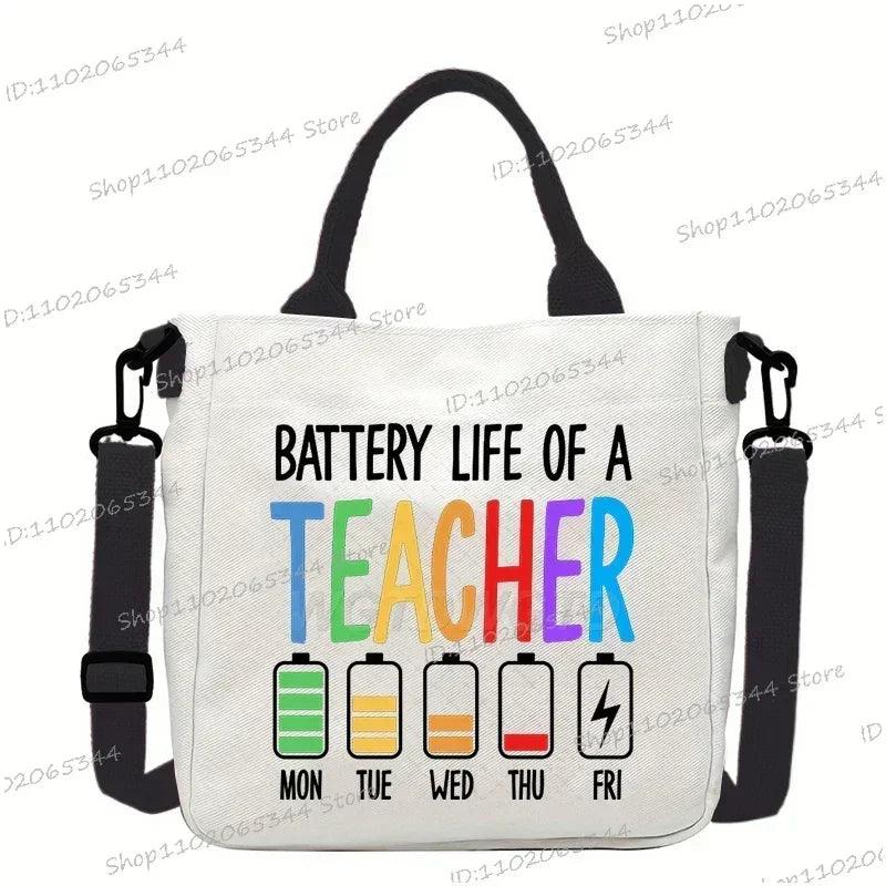 New designer school handbag funny back to print crossbody bag for girls boys fashion teacher gifts canvas shoulder bags