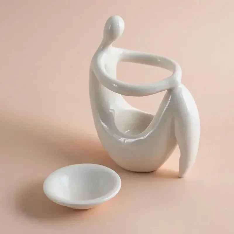 Candle Lamps Aromatic Oil Burner Shape Ceramic Essential Oil Candle Holder Wax Melt Burner Warmer Melter Fragrance Home Decor