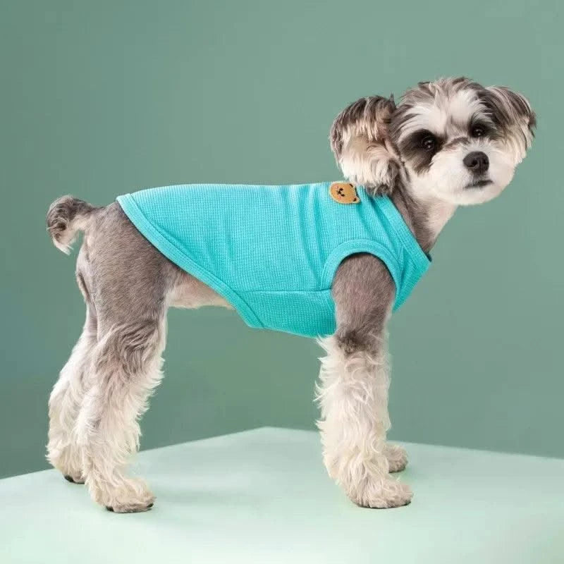 Summer Dog Clothes for Small Dogs Pet Dog Cooling Vest Puppy Clothing Solid T-Shirt Waffler Pet Apparel Chihuahua Dog Costume
