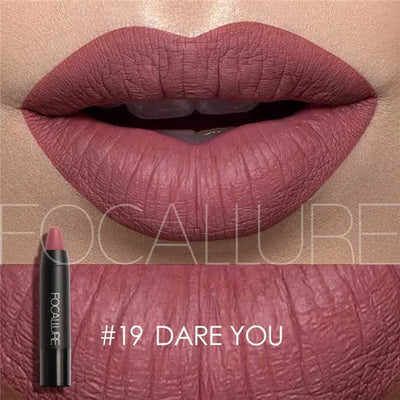 Focallure Matte Lipstick 19 Colors Waterproof Matte Lipsticks Soft Texture Lip Stick Cosmetic Sext Red Nude Lip Makeup Batom