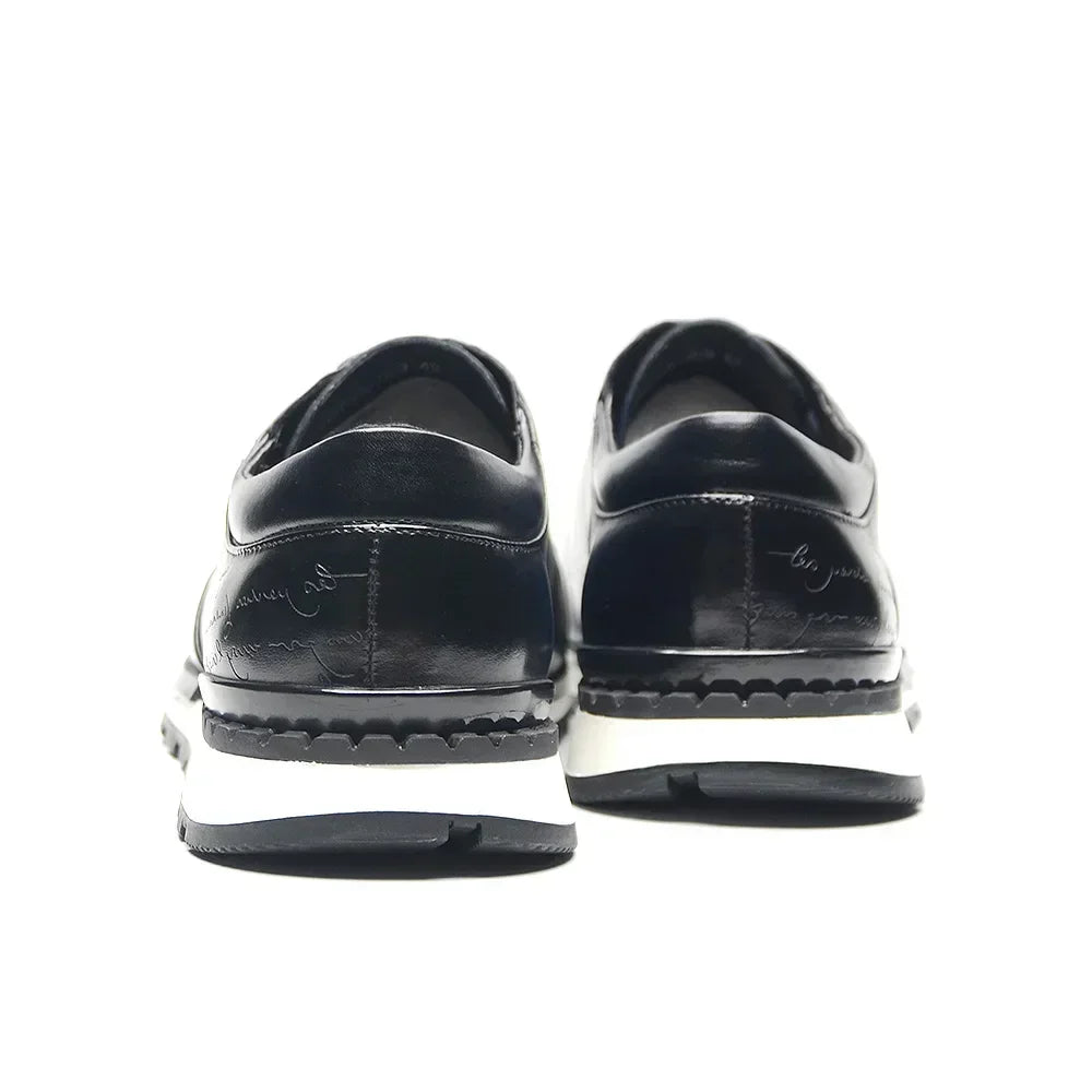 Luxury Brand Design Men's Oxford Shoes Fashion France Style Leather Sneakers Slip-on Casual Business Travel Non-slip Male Shoes