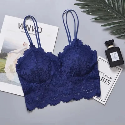 Women's Lace Bra Wireless Push