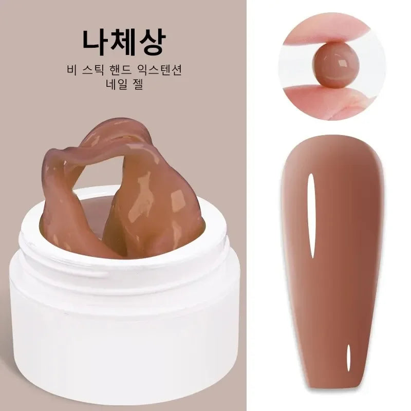 LIMEGIRL 15g Solid Nail Extension Gel Non Stick Hand Phototherapy UV Gel Quick Building Gel Nails Tips Nail Art Prolong Nail Gel