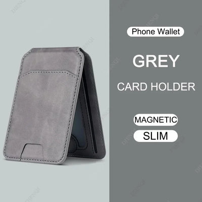 Magsafe Card Wallet Phone Stand PU Leather Magnetic Card Holder  Phone Cases Bracket Stand with Kickstand for IPhone 13/14/15/16