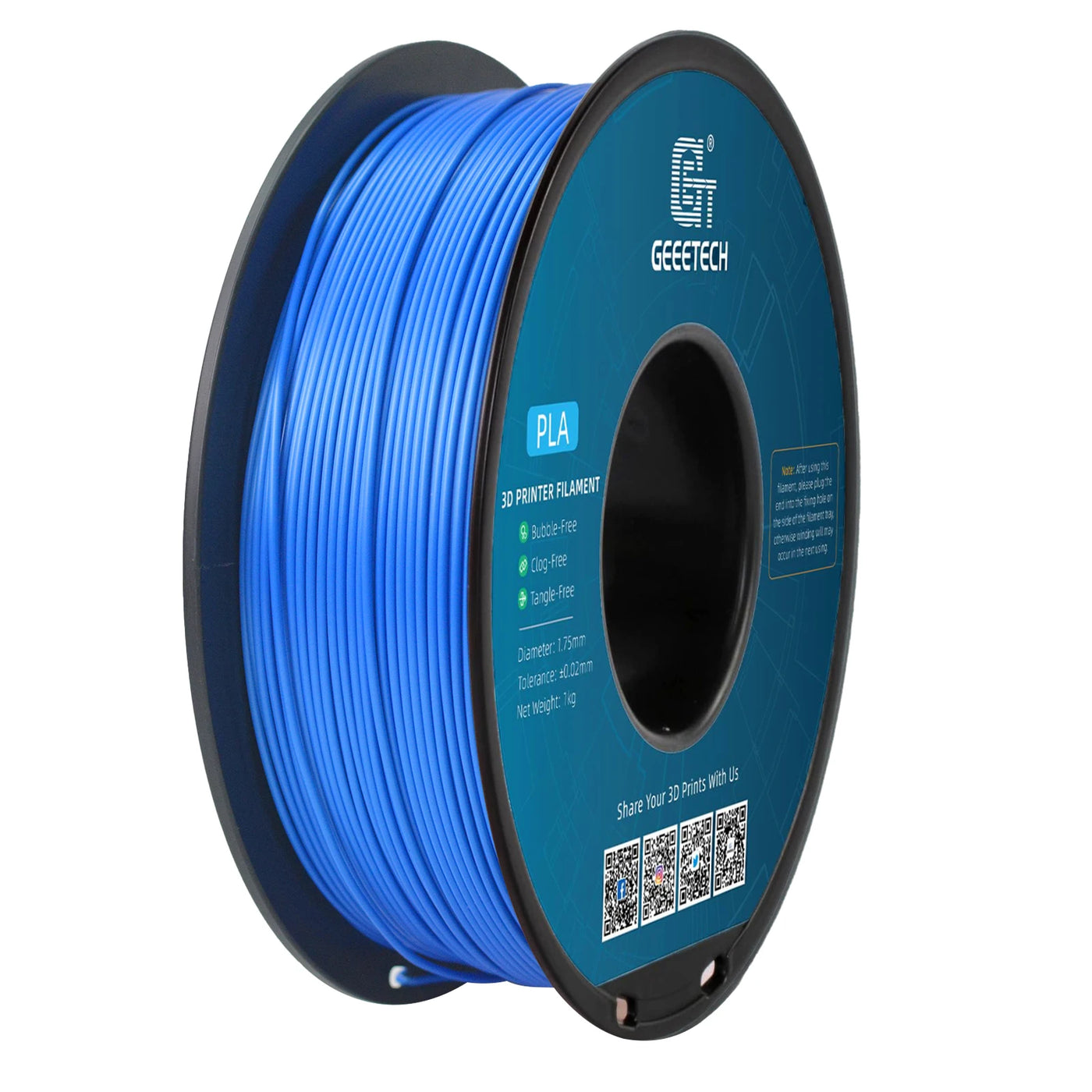 Geeetech 3d printer Filament PLA PETG Plastic 1kg 1.75mm,Tangle-Free, 3d printing wire materials, black, white, vacuum packaging