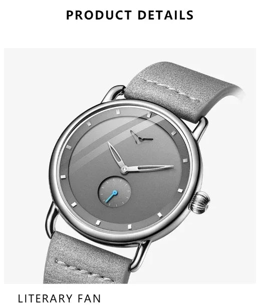 high-end Men's Watch Light Luxury Brand Business Trend Simple Leisure Belt Waterproof Meale Fashion Quartz Watches ﻿ Gift