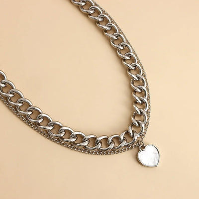 Exaggerated Big Choker Necklace for Women Girl Hiphop Chunky Chain OT Buckle Necklace on the Neck Party Jewelry Gift