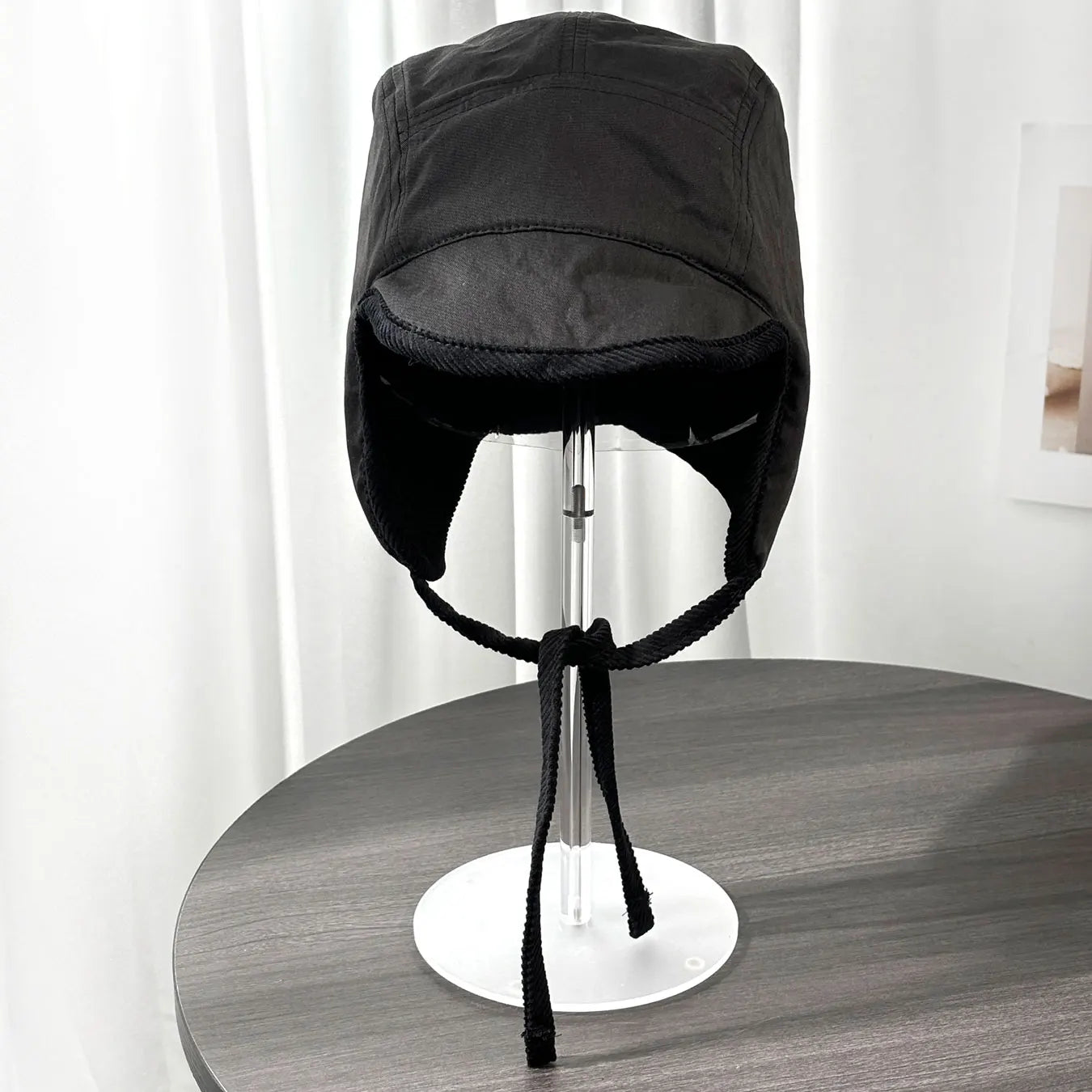 Winter Tie-Back Lei Feng Hat, Fleece-Lined for Warmth, Classic Black Ear-Protecting Hat, Aviator Hat, Windproof Design, Suitable for Outdoor Activities and Cycling, Is the First Choice for Everyday Casual Accessories.