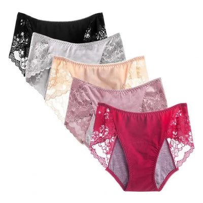 Women Lace Leakproof Lace Period Panties for Women Plus Size Butt-lifted Underwear with Design Mid Waist Elasticity Women