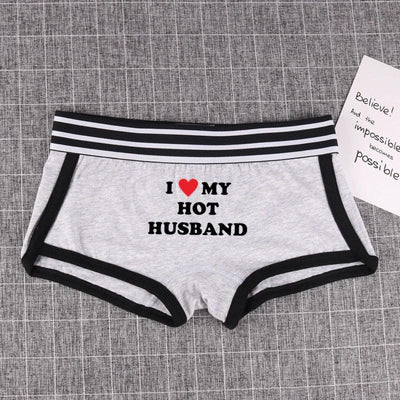 Sexy Couples Lovers Cotton Underwear I LOVE MY GIRL Men Boxer Shorts Homme Lingerie Women's Panties Cotton Underwears Boxers