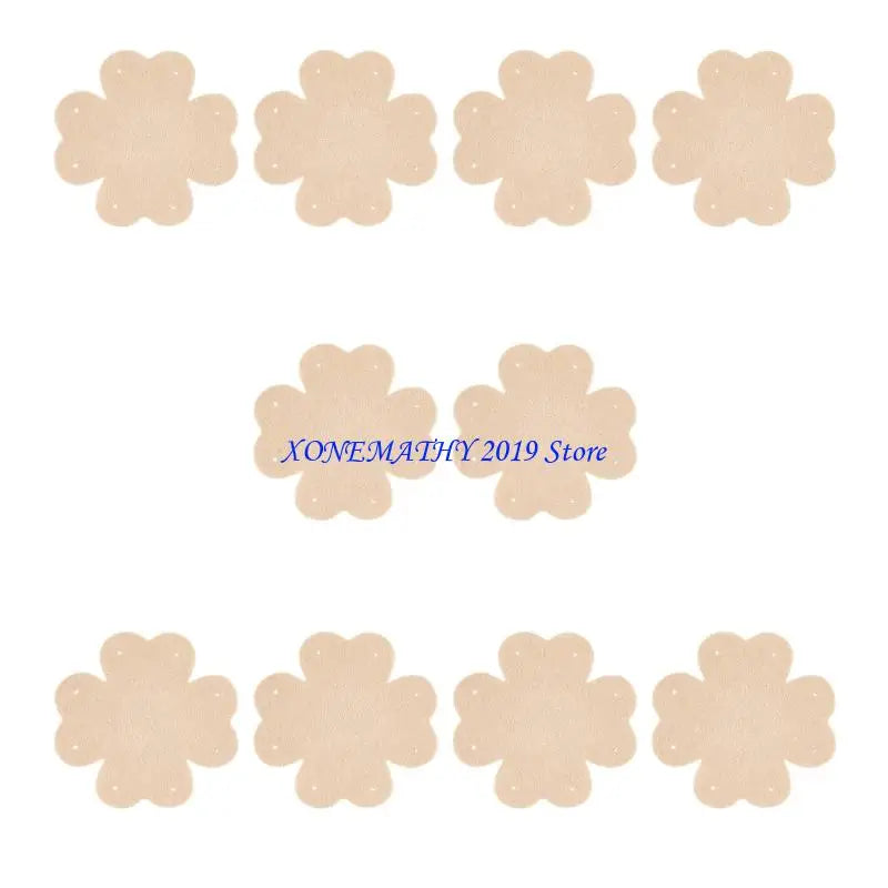 F42F 10PCS Travel Friendly Felt Jewelry Organizers Portable Jewelry Storage Pads Perfect for Storing Earrings and Necklaces