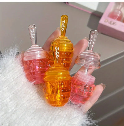 Small Honeypot Lip Oil Moisturizing and Fading Lip Pattern Water Lip Balm Dudu Lips