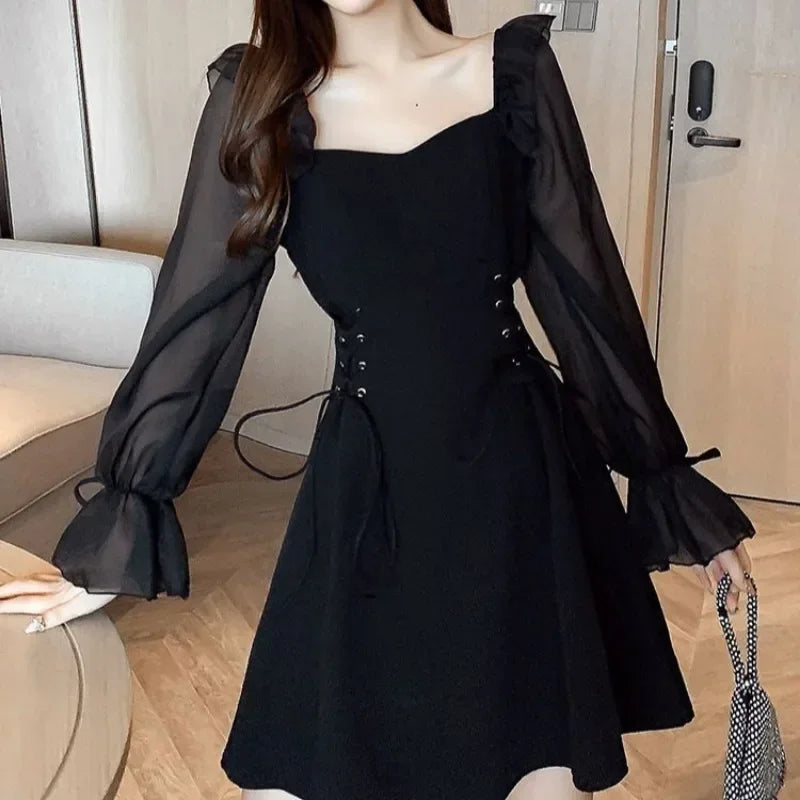 Dresses for Women Sensual Sexy A Line Spring Autumn Woman Long Sleeve Dress On Sales Designer Korean Fashion G Y2k Hot Promotion