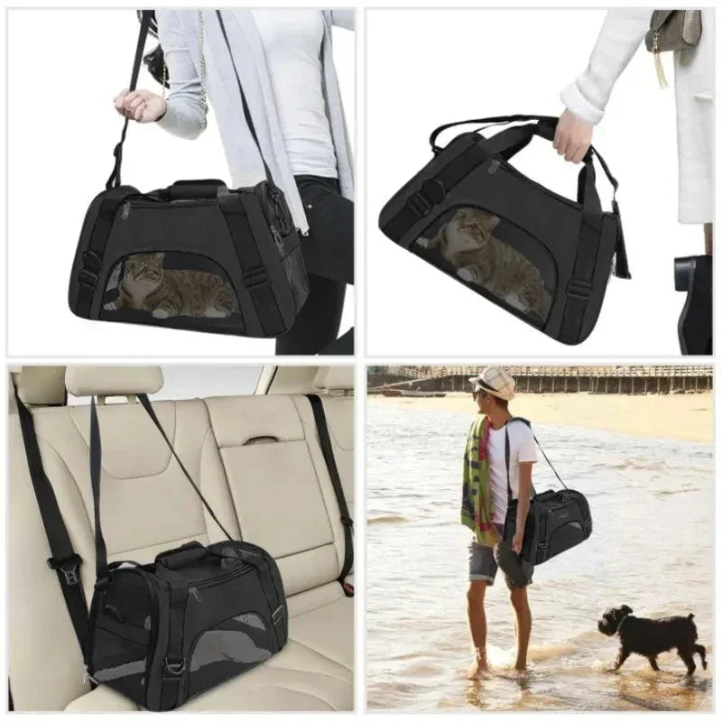 Portable Dog Cat Carrier Bag Pet Puppy Travel Bags Breathable Mesh Small Dog Cat Dogs Outdoor Tent Carrier Outgoing Pets Handbag