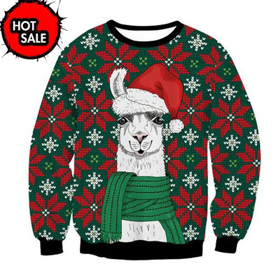 New Mens Christmas Jumper Sweatshirt Funny Humping Reindeer Climax Tacky Ugly Xmas Sweater Tops Couple Crew Neck Party Sweaters