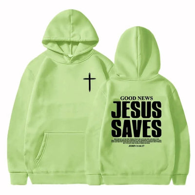 Jesus Saves John 3:16:17 Hoodies Christian Bible Verse Sweatshirts Men Women