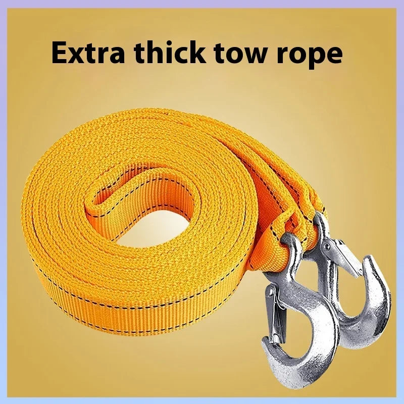 Car Trailer Rope Rescue Rope Eagle Hook Nylon Traction Rope Strong Thickened Durable 3m 4m 5m Double Trailer With Suv Motorcycle