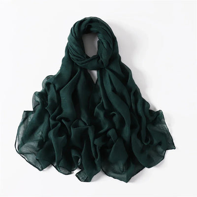 New Cotton Linen Scarf For Women Girls Students Autumn Classic Solid Color Scarves Retro Soft Foulard Viscose Female Wrap Shawls