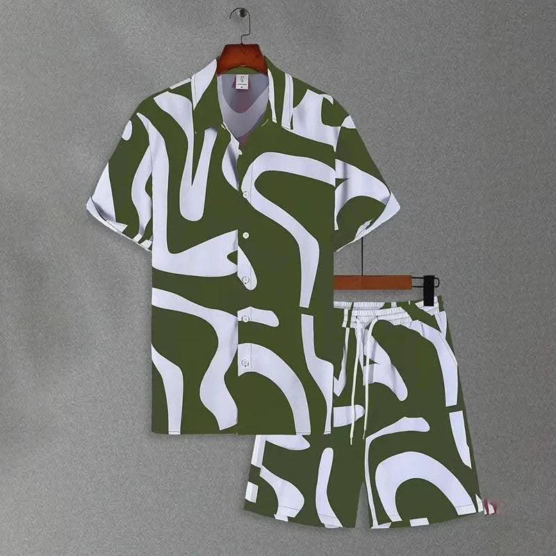 Beach Shorts Two Piece Set Men