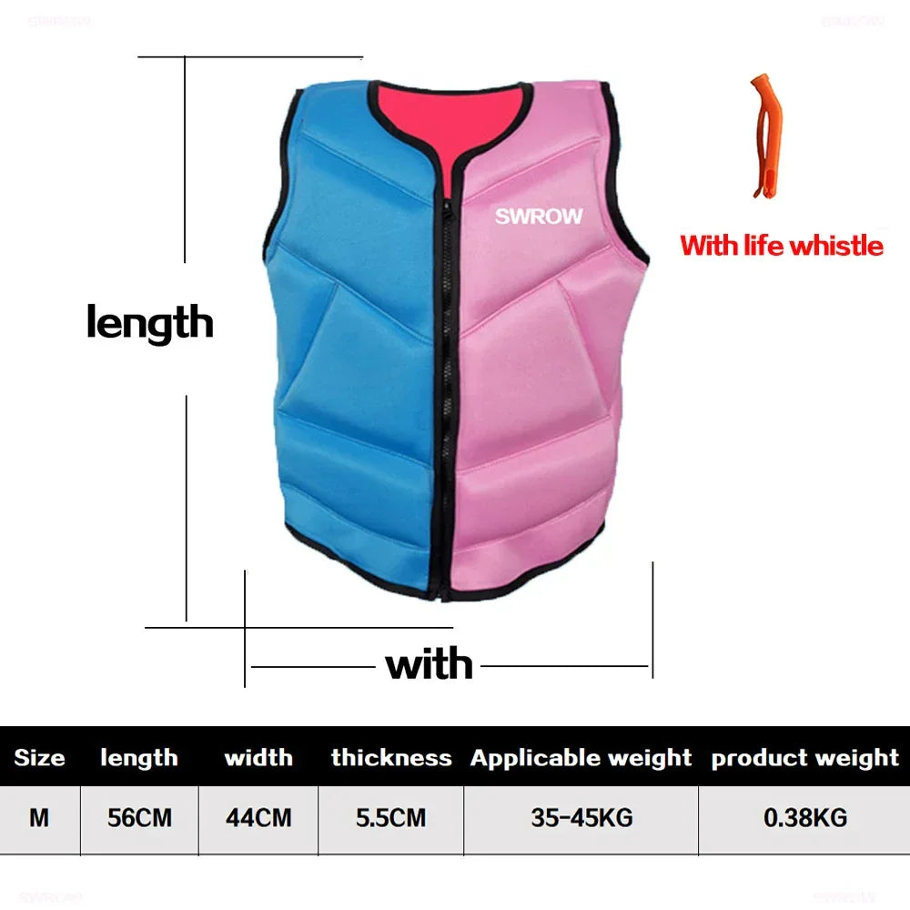 Wake Surfing Impact Vest CE Approved Neoprene Life Jacket Wakesurf Comp Vest surf But Great for All Other Watersports Activities