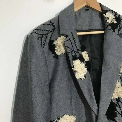 PFHQ Autumn Texture Design Niche Men's Blazers Streetwear Outdoor Patchwork Sports Baggy High Quality Delicacy Suit Coat 21Z1391